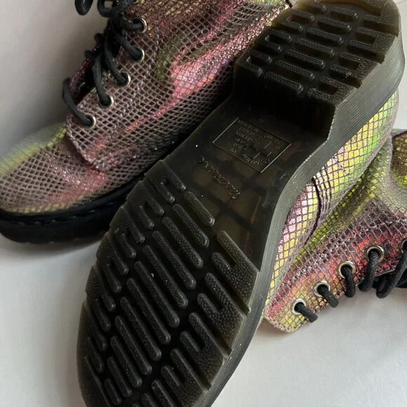 Dr. Martens 1460 Pascal Pink Iridescent Metallic Shiny Combat Boots Size 6 - Picture 16 of 16